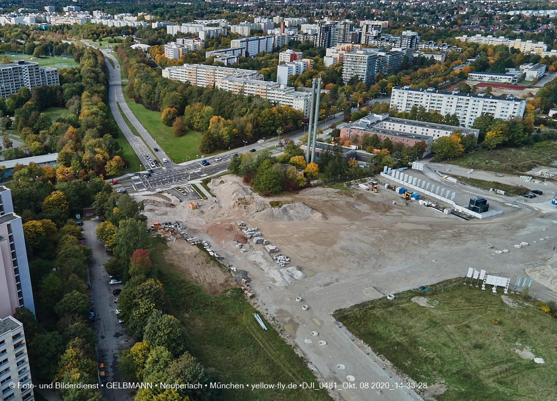 08.10.2020 - Baustelle Alexisquartier und Umgebung in Neuperlach